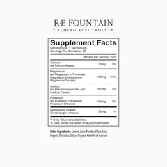 PIQUE RE Fountain ingredients panel showing three magnesium forms for rest.
