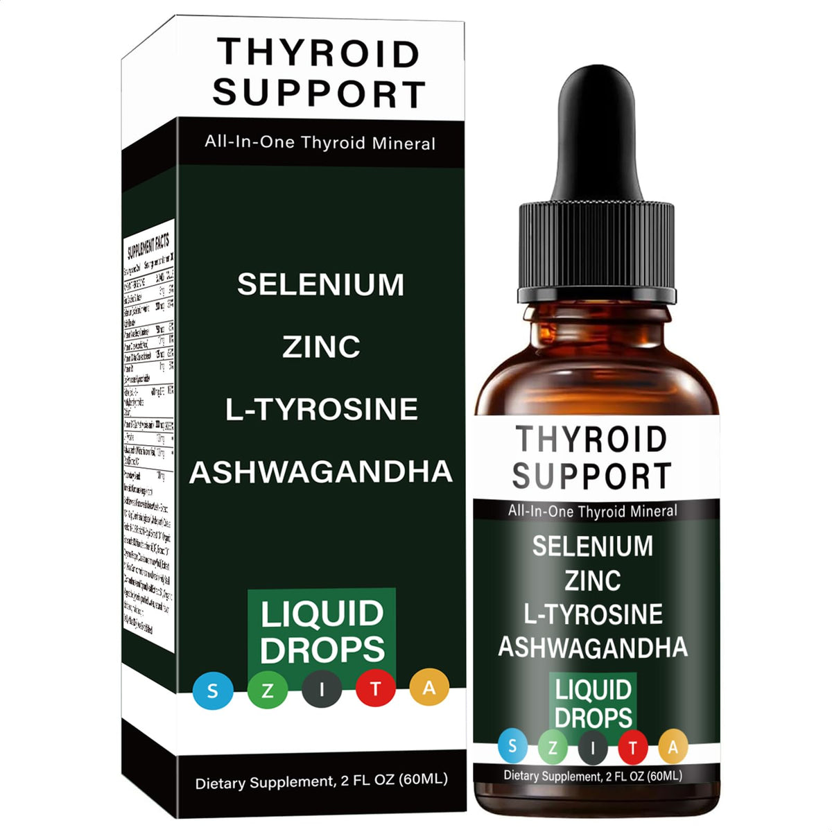PIRTA Kindled Thyroid Drops bottle for convenient daily use and energy support