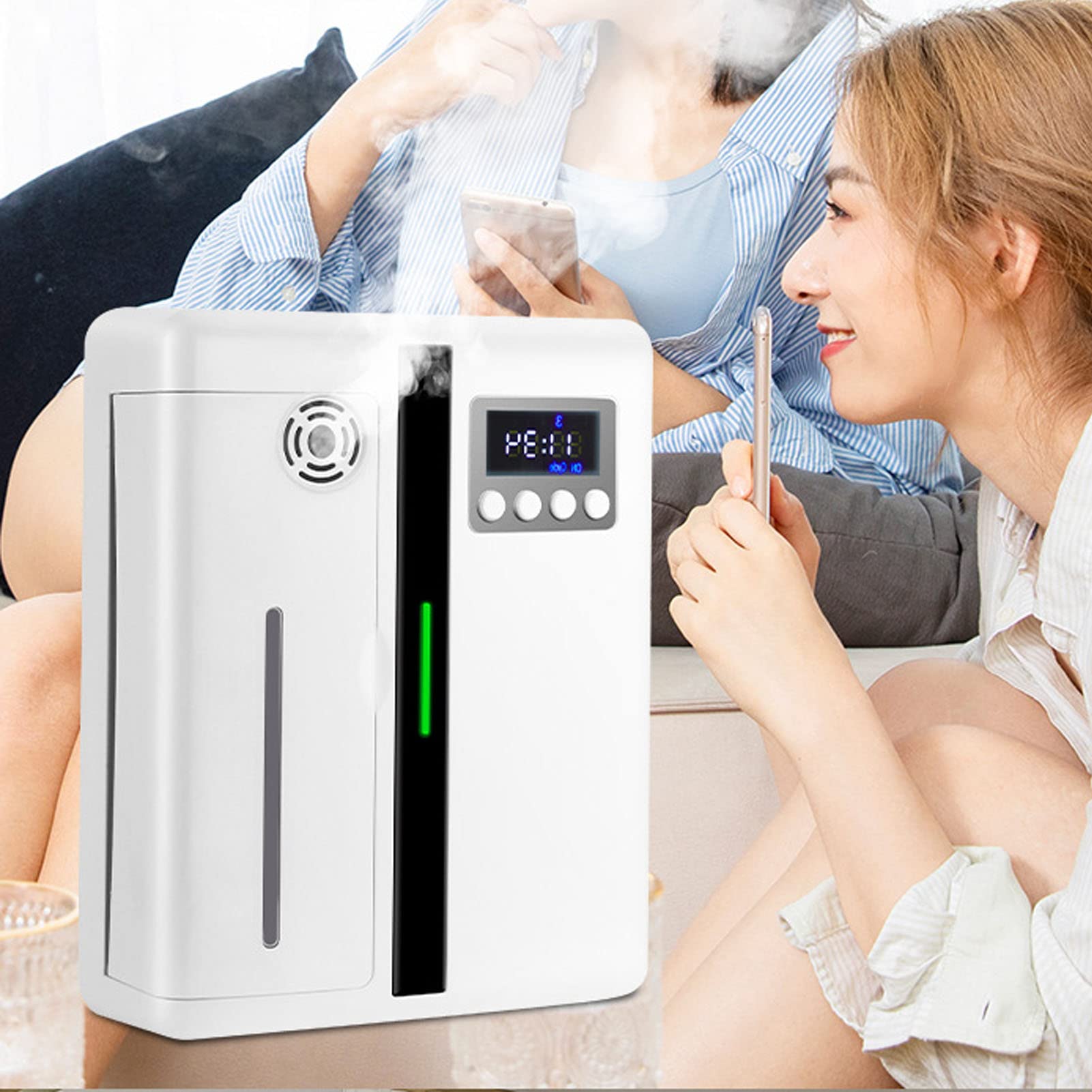Pissente diffuser with side door for quick, clean essential oil changes.