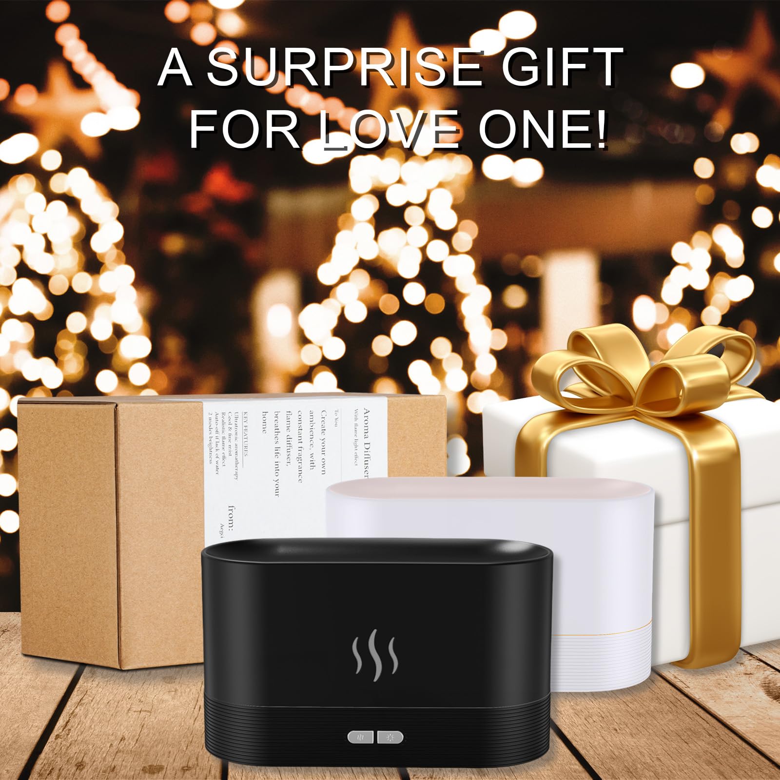 PIZAY gift-ready diffuser featuring fire effect for special occasions