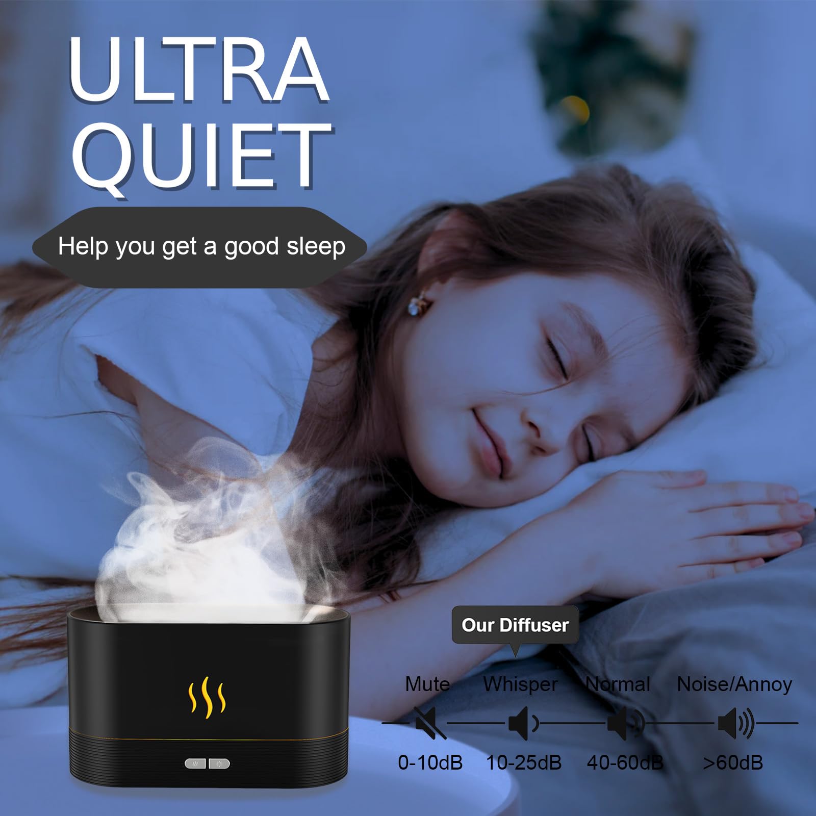 PIZAY quiet diffuser with auto-off for peace of mind