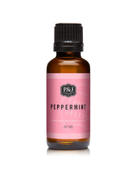P&J Trading Peppermint Oil 30ml bottle with euro dropper, ideal for candles and diffusers.