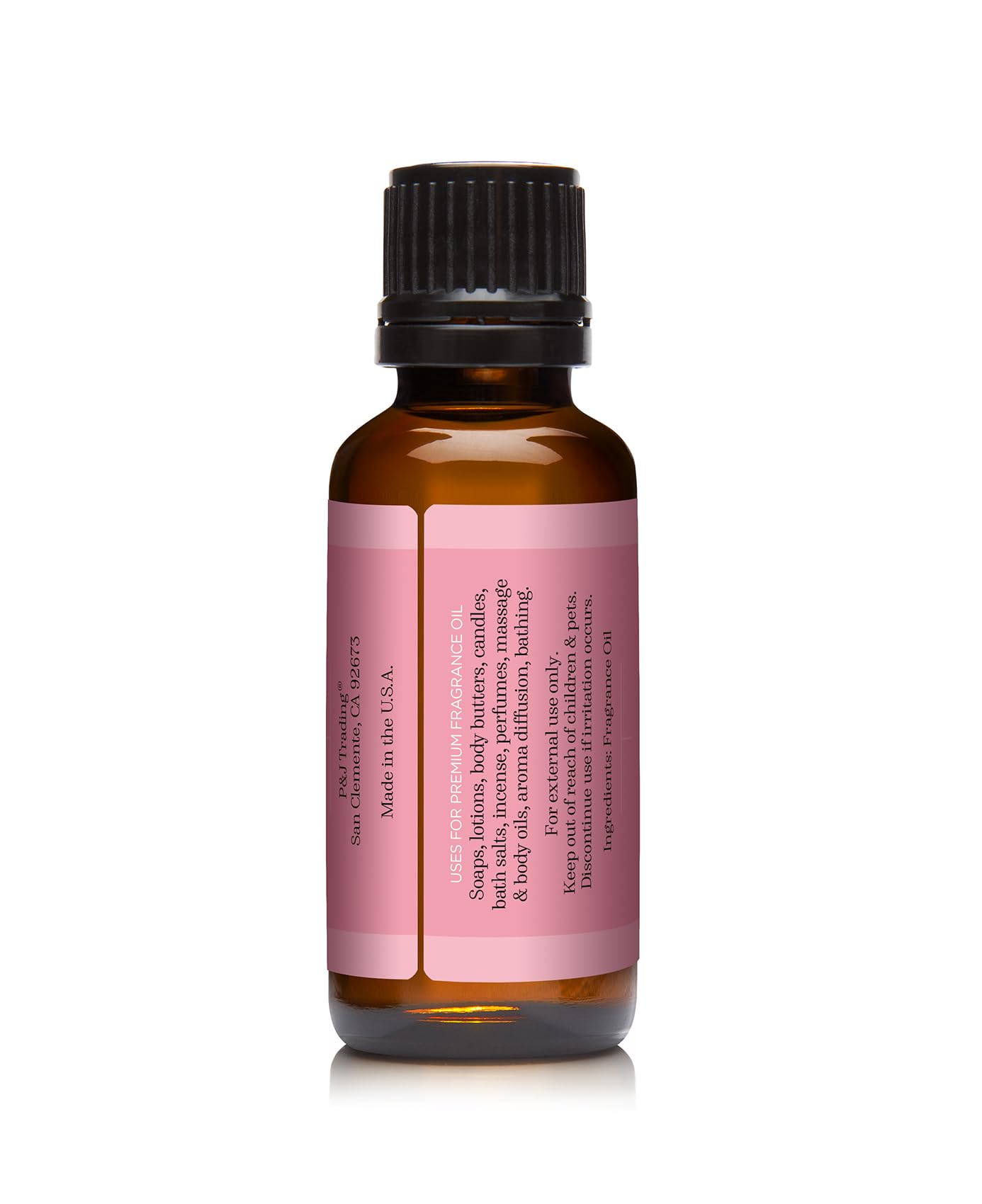 P&J Trading Peppermint Oil dropper bottle in a craft setup.