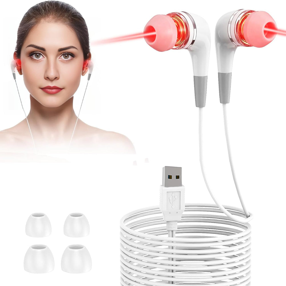 PJJKR red light therapy ears front view for gentle ear comfort