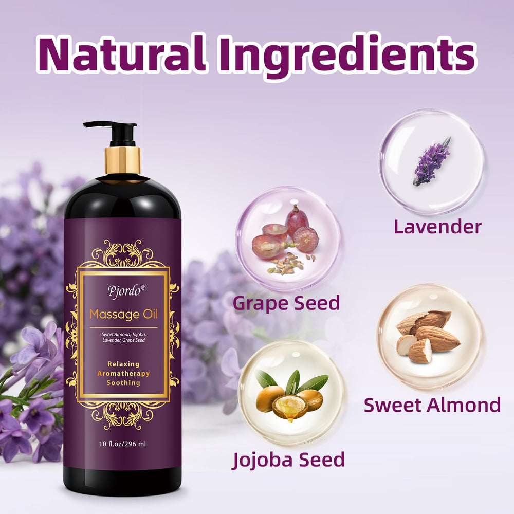 Pjordo silky-texture massage oil ready for smooth glide.