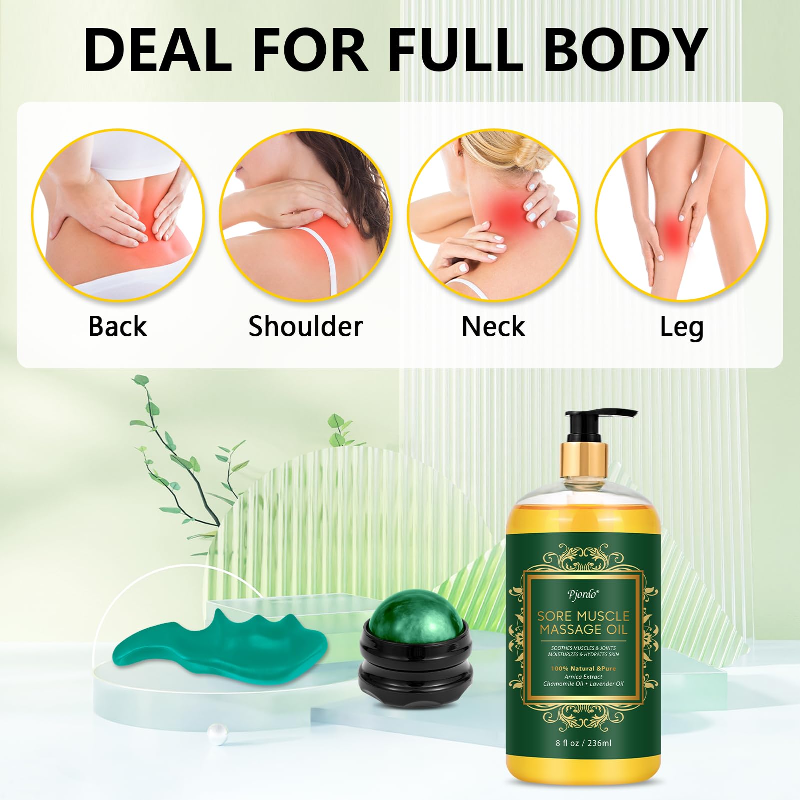 Pjordo valentine's gift set for her or him with massage tools
