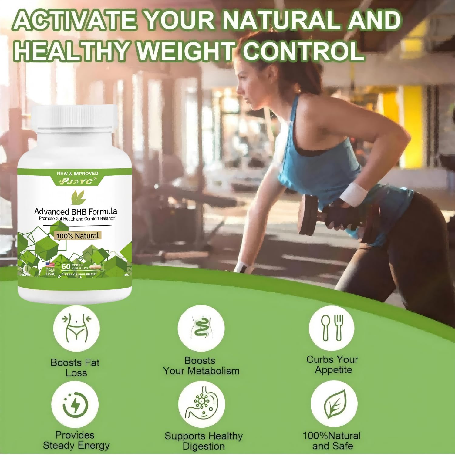 PJRYC Lipo Zerm bottle back label with gluten-free and non-GMO details
