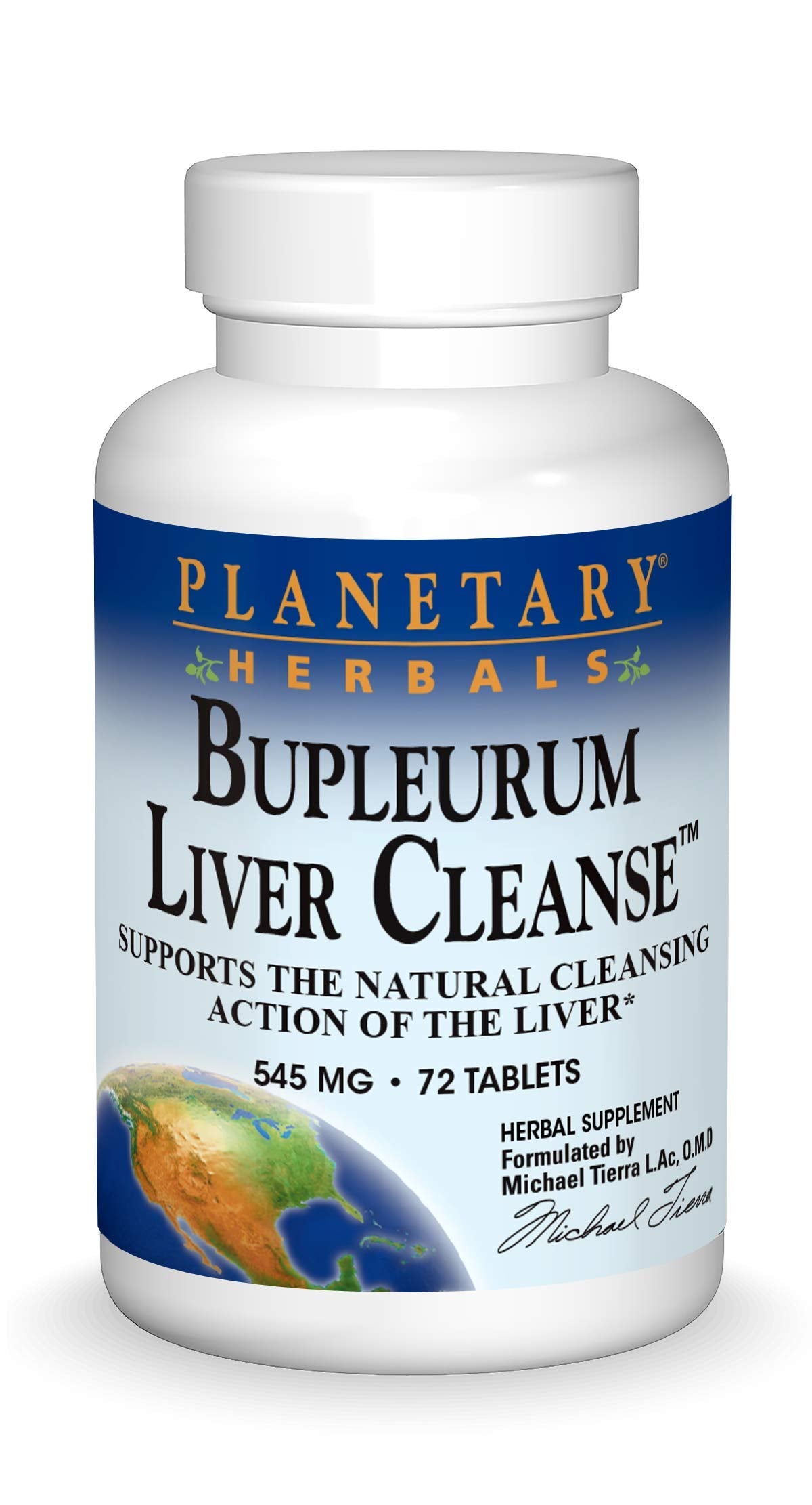 Planetary Herbals Bupleurum Liver Cleanse bottle with easy-to-swallow tablets for daily use