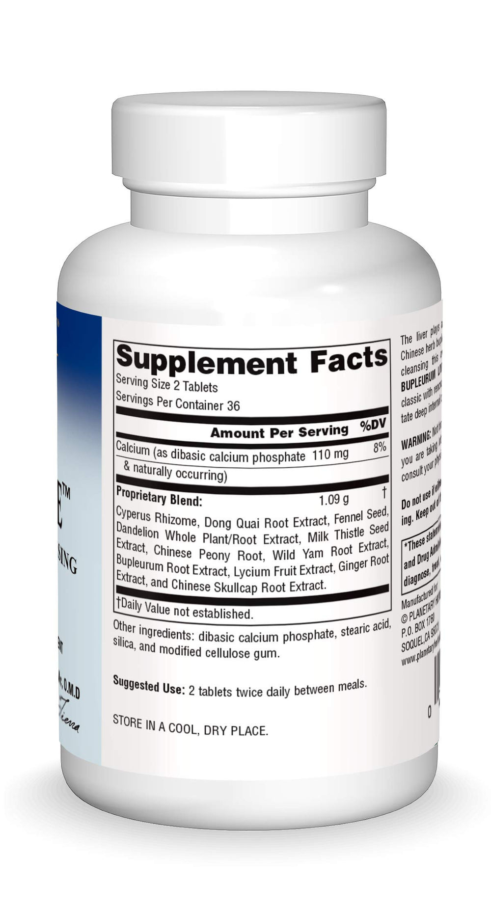 Planetary Herbals Bupleurum Liver Cleanse tablets shown up close for simple daily dosing