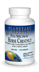Planetary Herbals Full Spectrum Horse Chestnut bottle with 120 tablets for daily vascular support