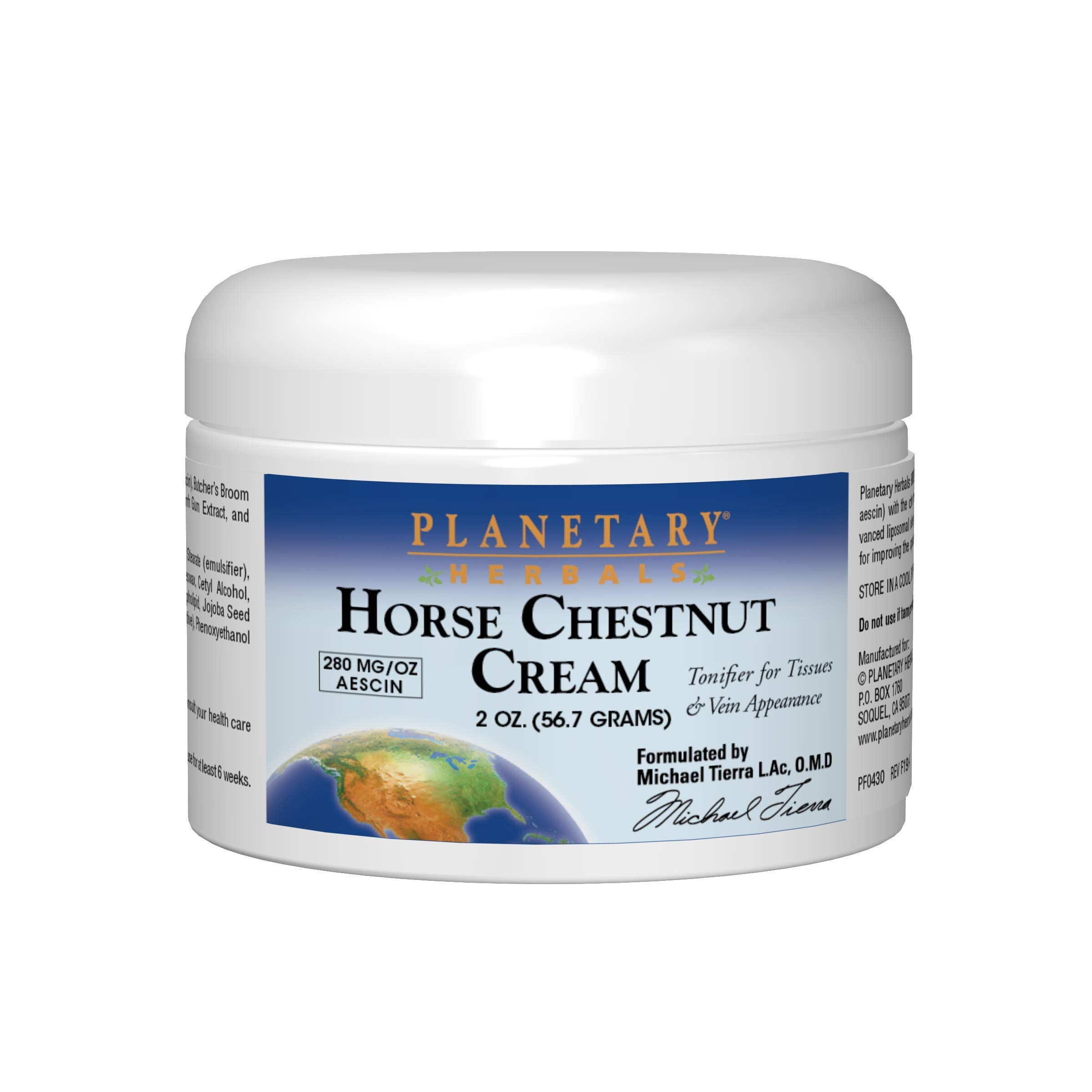 Planetary Herbals Horse Chestnut Cream tub showing a rich, skin-toning formula.
