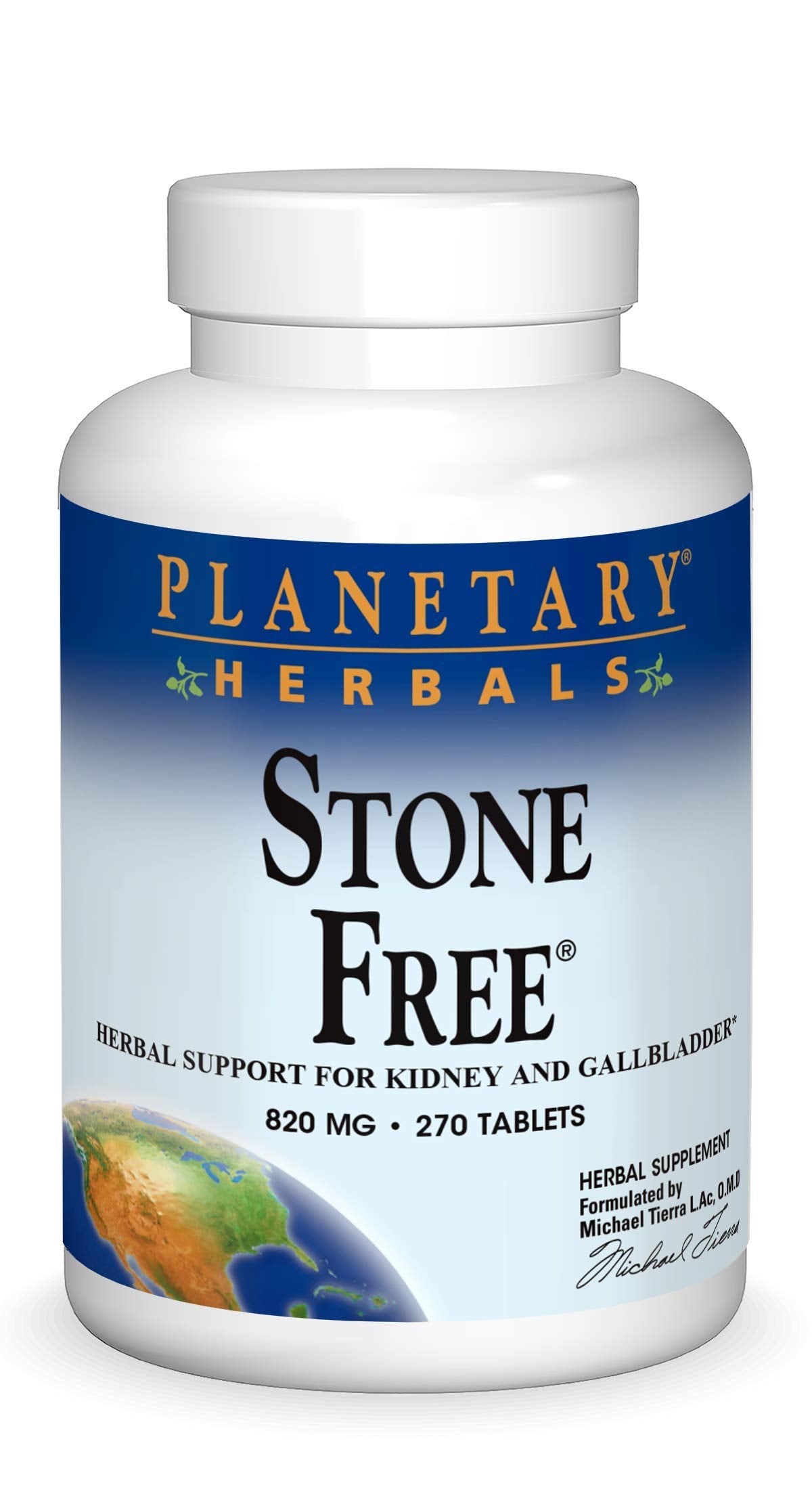 Planetary Herbals Stone Free bottle front for kidney and gallbladder support.