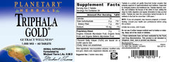 Planetary Herbals Triphala Gold dosage tablets ready for everyday use