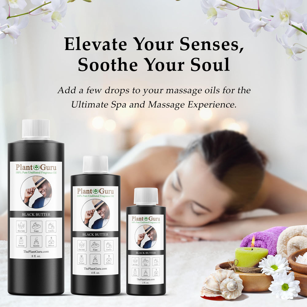 Plant Guru Black Butter bath bomb mixing with other oils