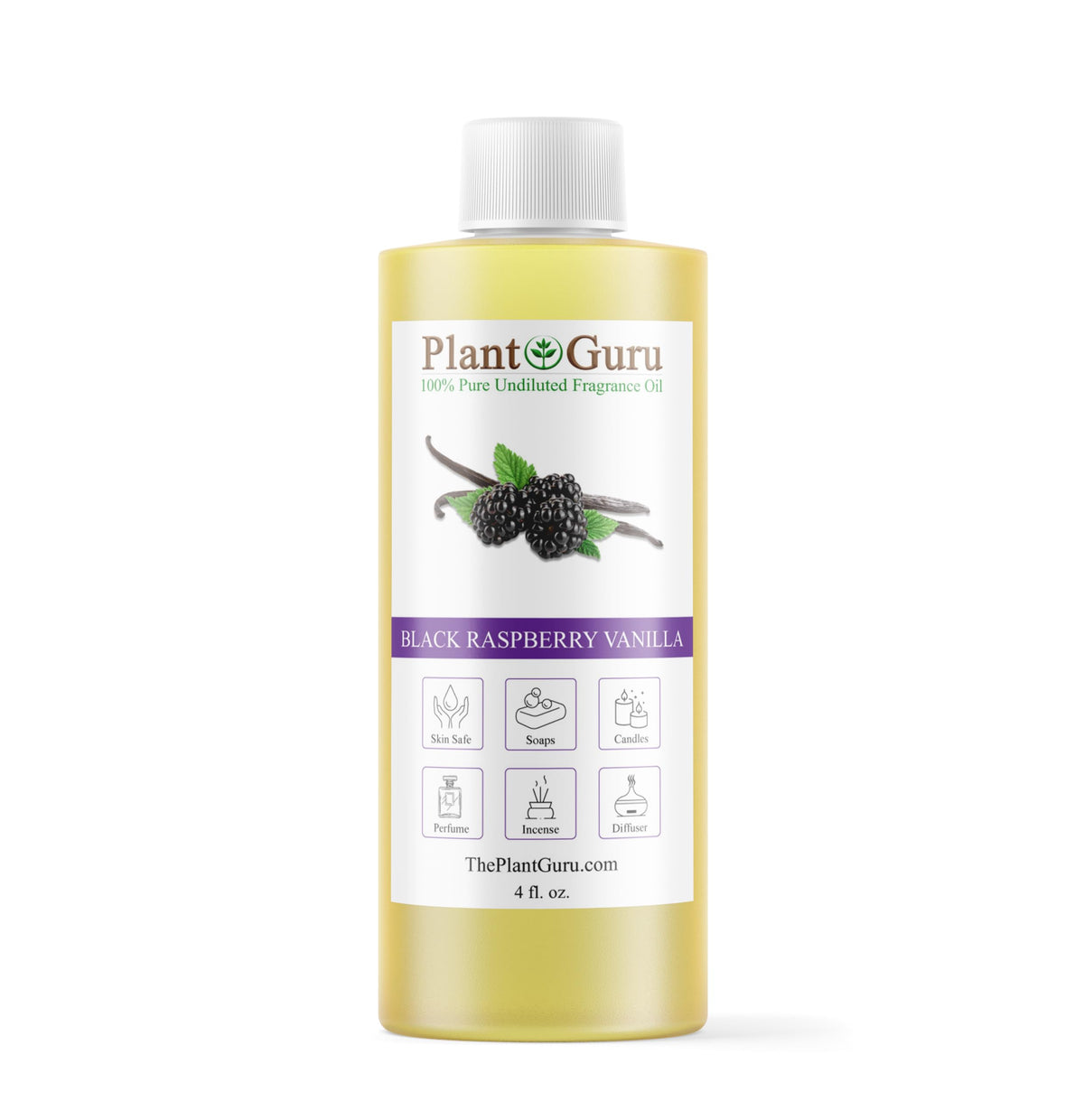 Plant Guru Black Raspberry Vanilla fragrance oil bottle pour for DIY crafts