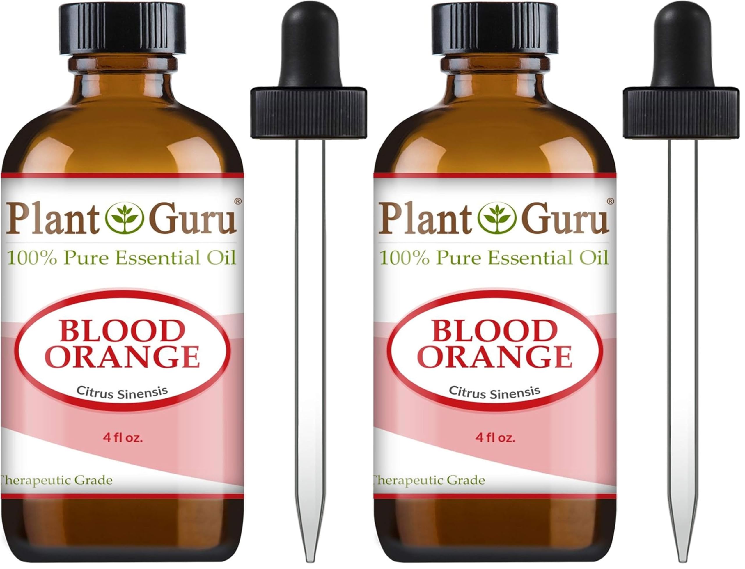 Plant Guru Blood Orange essential oil bottle for diffusion and aroma