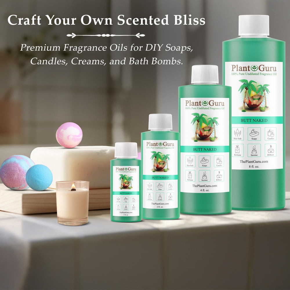 Butt Naked fragrance oil for candle making.