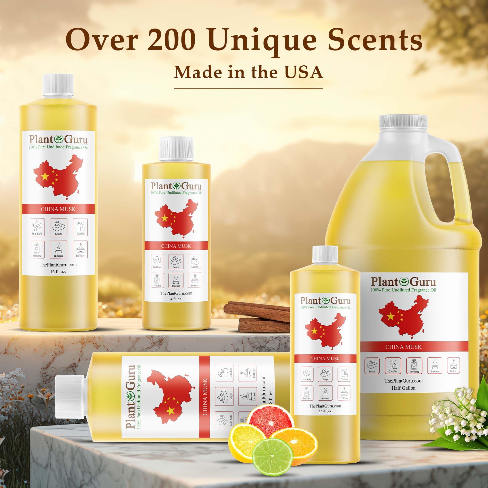 Plant Guru China Musk diffuser blend in a warm, inviting room