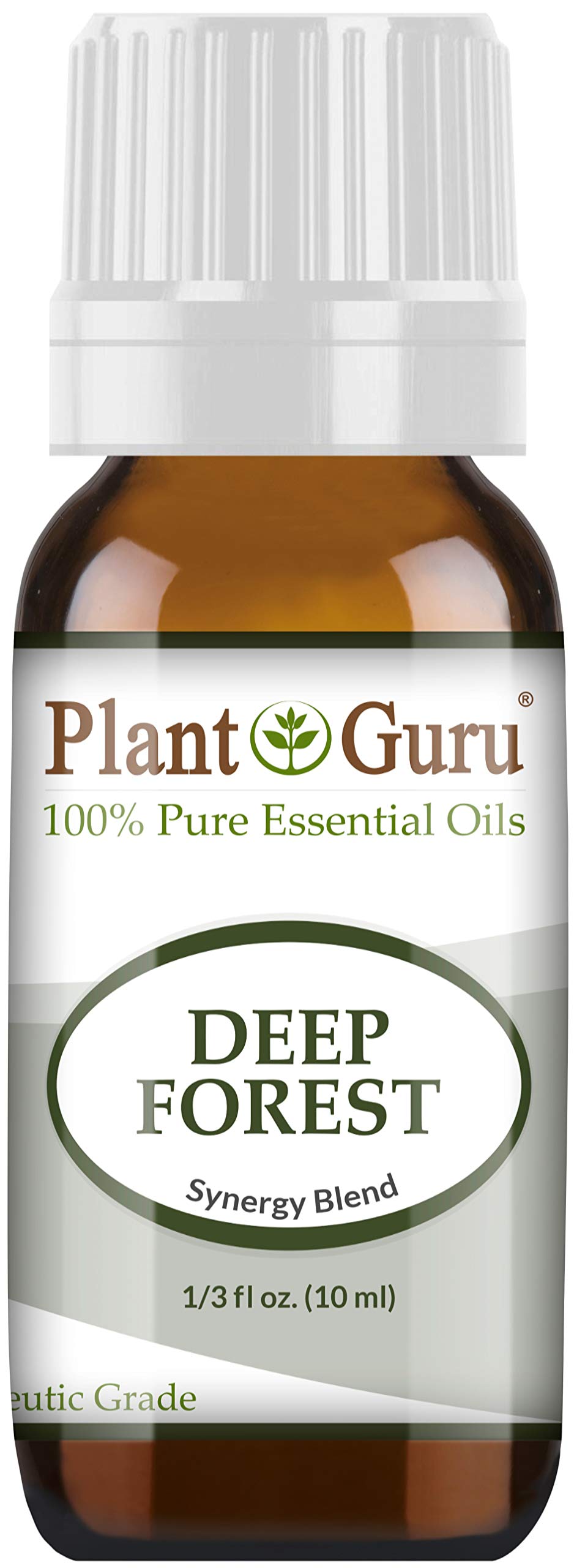 Plant Guru Deep Forest bottle close-up, pine aroma for refreshing ambience.