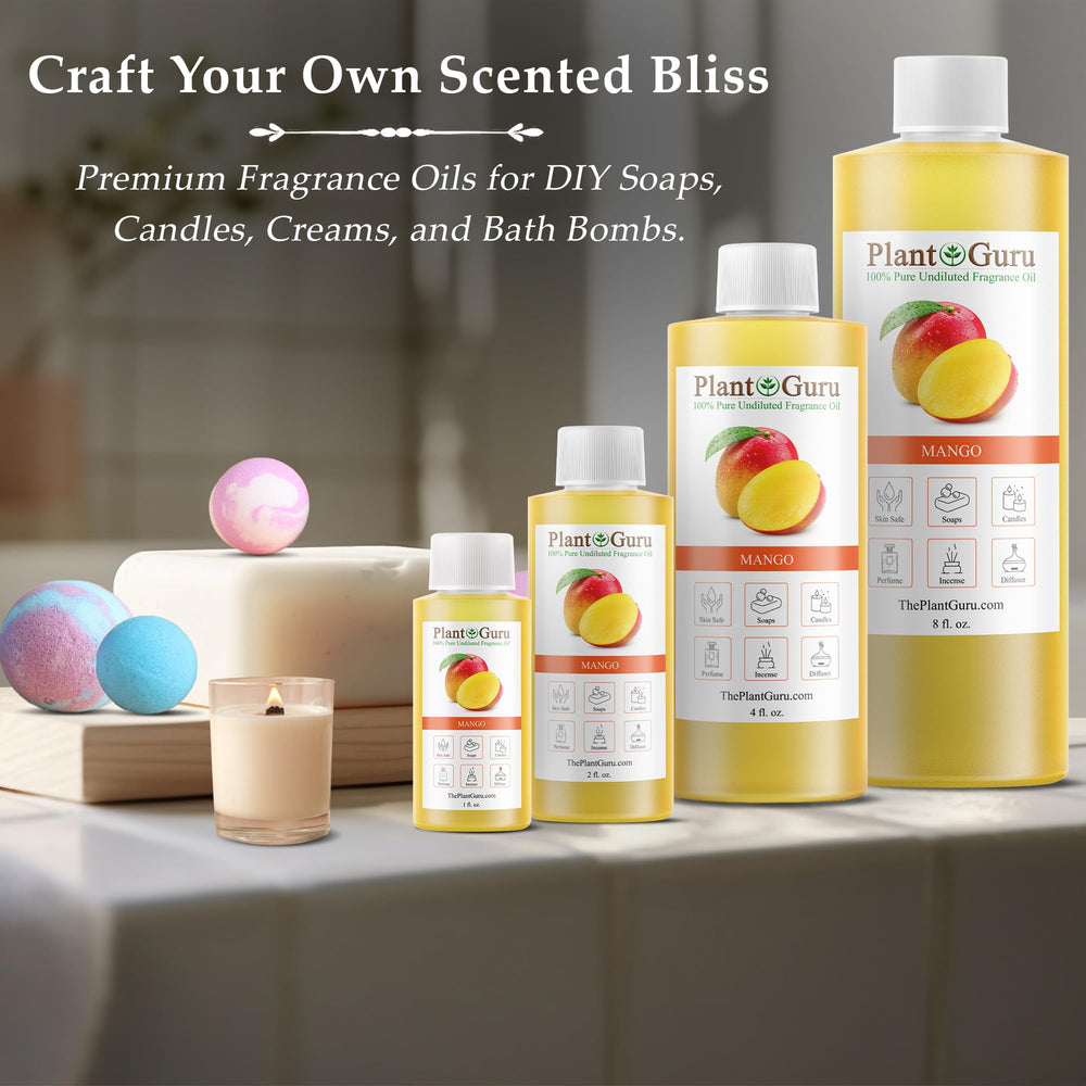 Plant Guru Mango Fragrance Oil soap use for scented handmade bars.