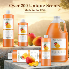 Close-up of Plant Guru Tropical Mango label showing phthalate-free formula.