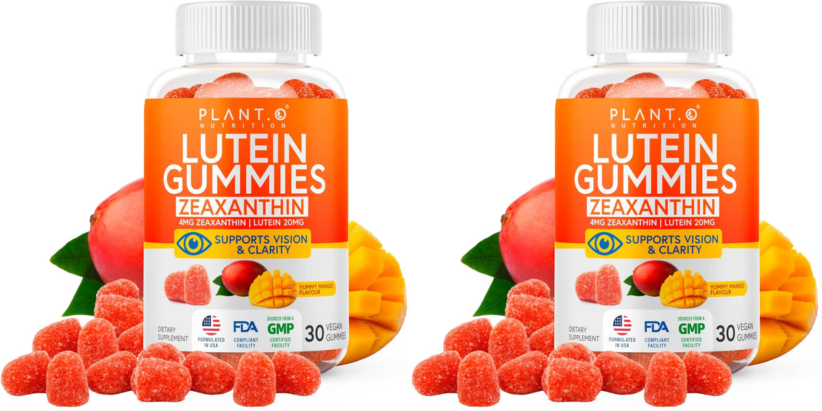 PLANT.O NUTRITION lutein-zeaxanthin gummies mango flavor for daily eye support