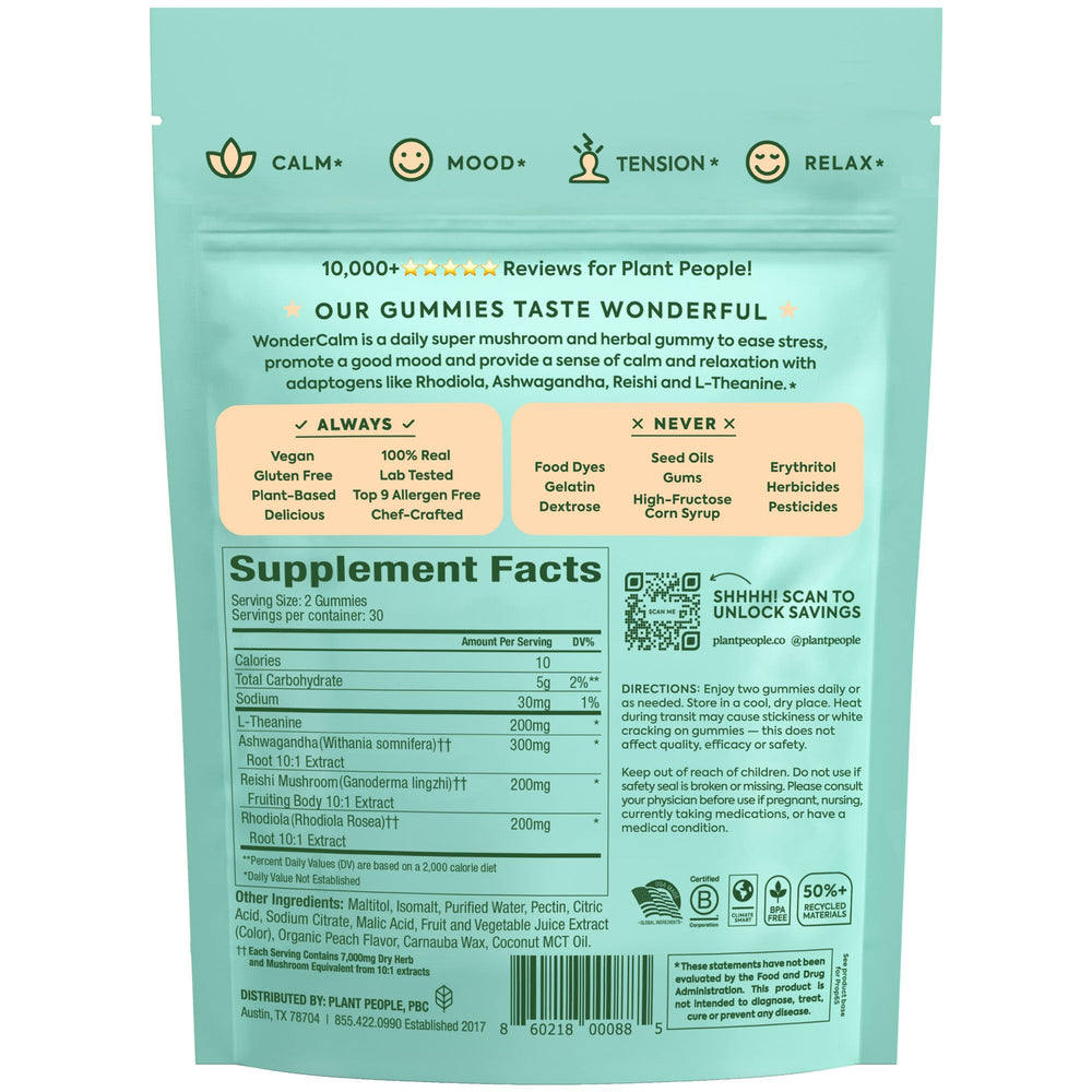 Back-of-label shot showing 60-count jar and dosage guidance
