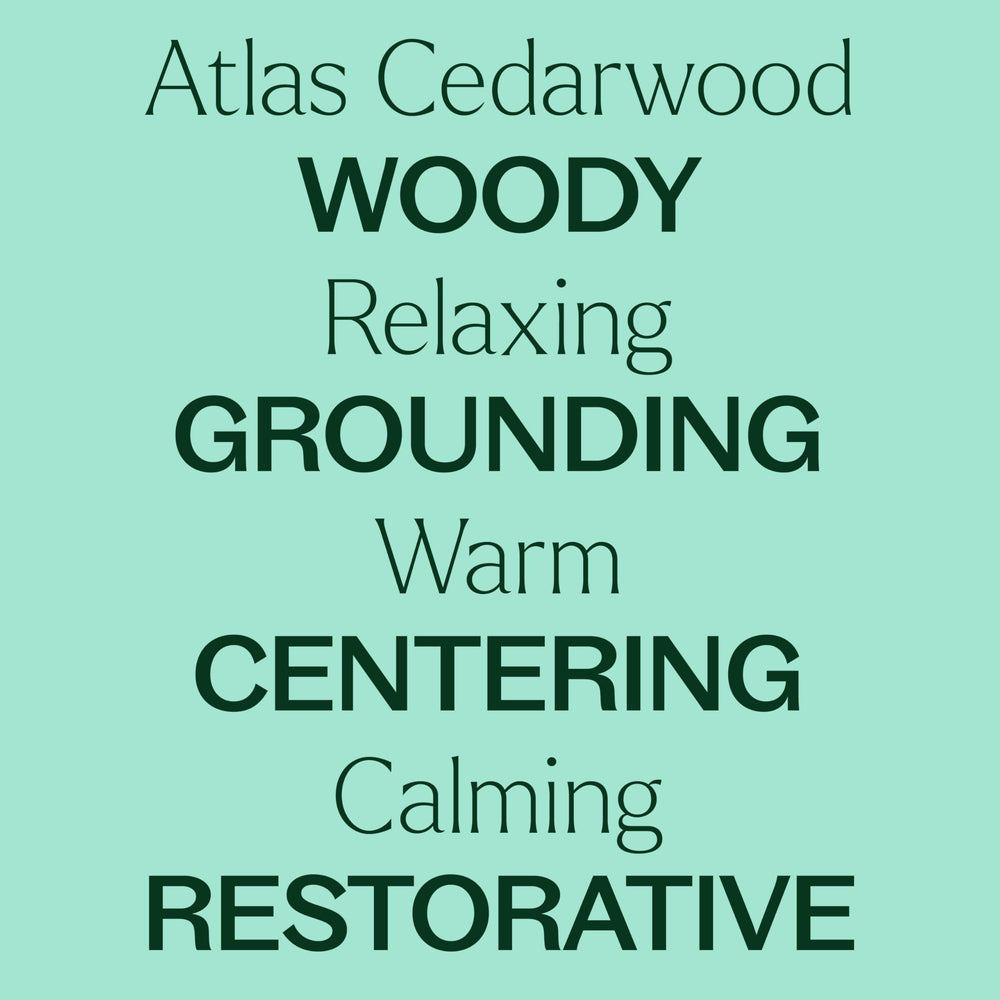 Close-up of Plant Therapy Atlas Cedarwood label highlighting organic quality.