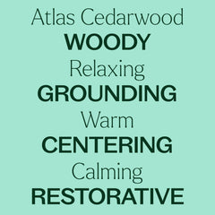 Close-up of Plant Therapy Atlas Cedarwood label highlighting organic quality.