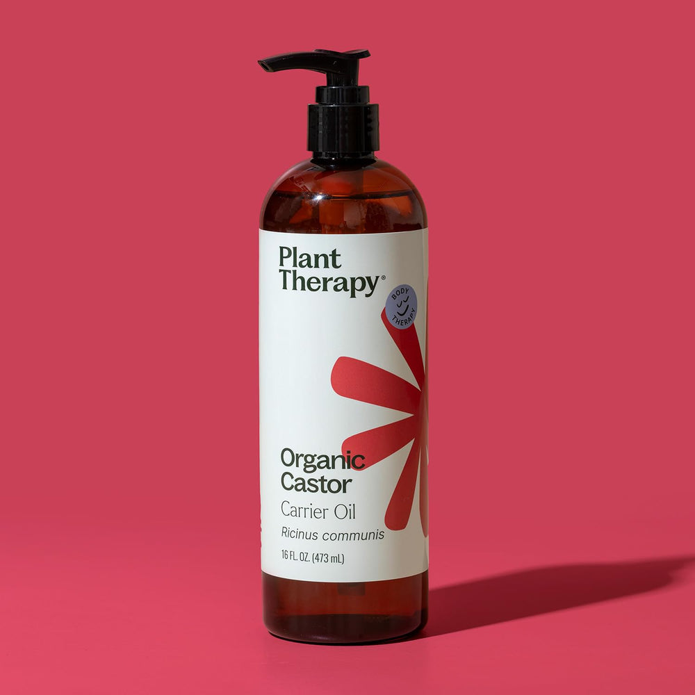 Plant Therapy Organic Castor Oil ingredients highlight nutrients and antioxidants.
