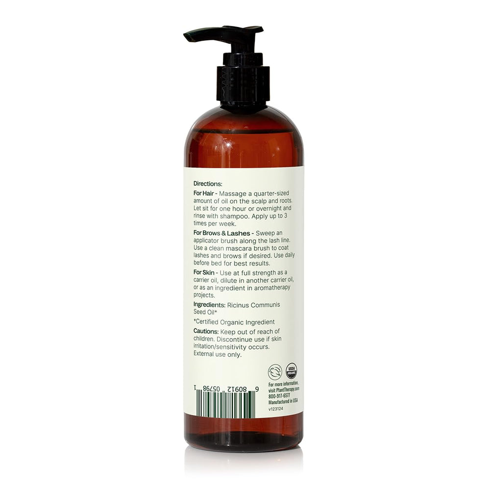 Plant Therapy Castor Oil high value label emphasizes purity.