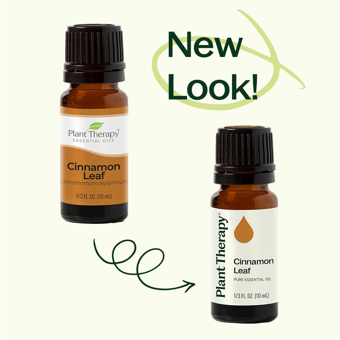 Plant Therapy Cinnamon Leaf Oil packaging showcases batch-tested quality
