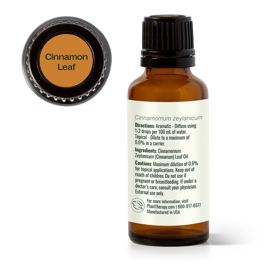 Plant Therapy Cinnamon Leaf Oil with vanilla blend for cozy scents