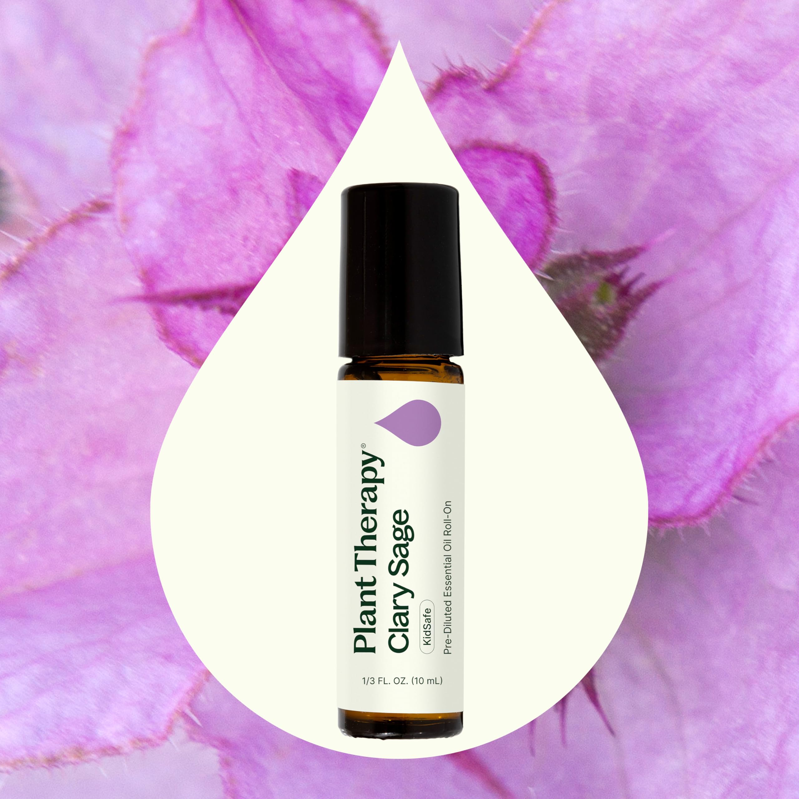 Plant Therapy Clary Sage roll-on applied on wrist for mood support