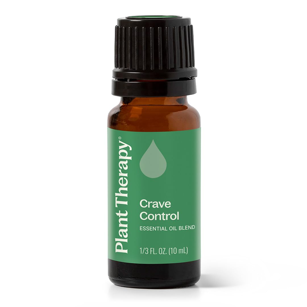 Plant Therapy Crave Control bottle pour showing aroma release for on-the-go use