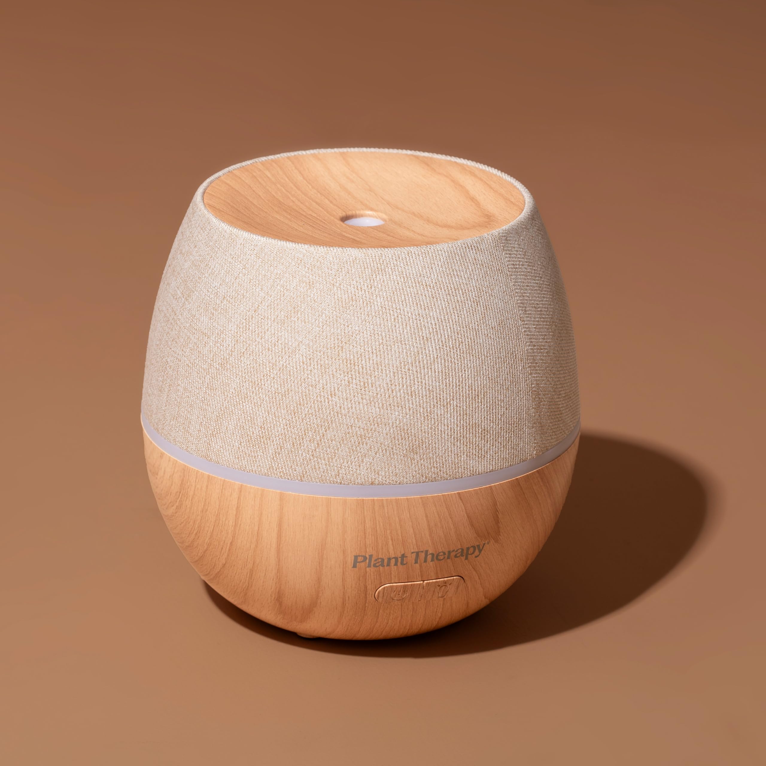 Plant Therapy Drift Linen Diffuser bedroom setup creates calm ambiance.