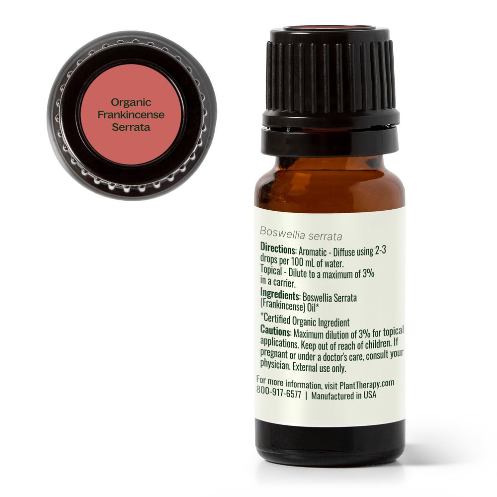 Plant Therapy Frankincense Serrata GC-MS report confirms batch testing and quality assurance.