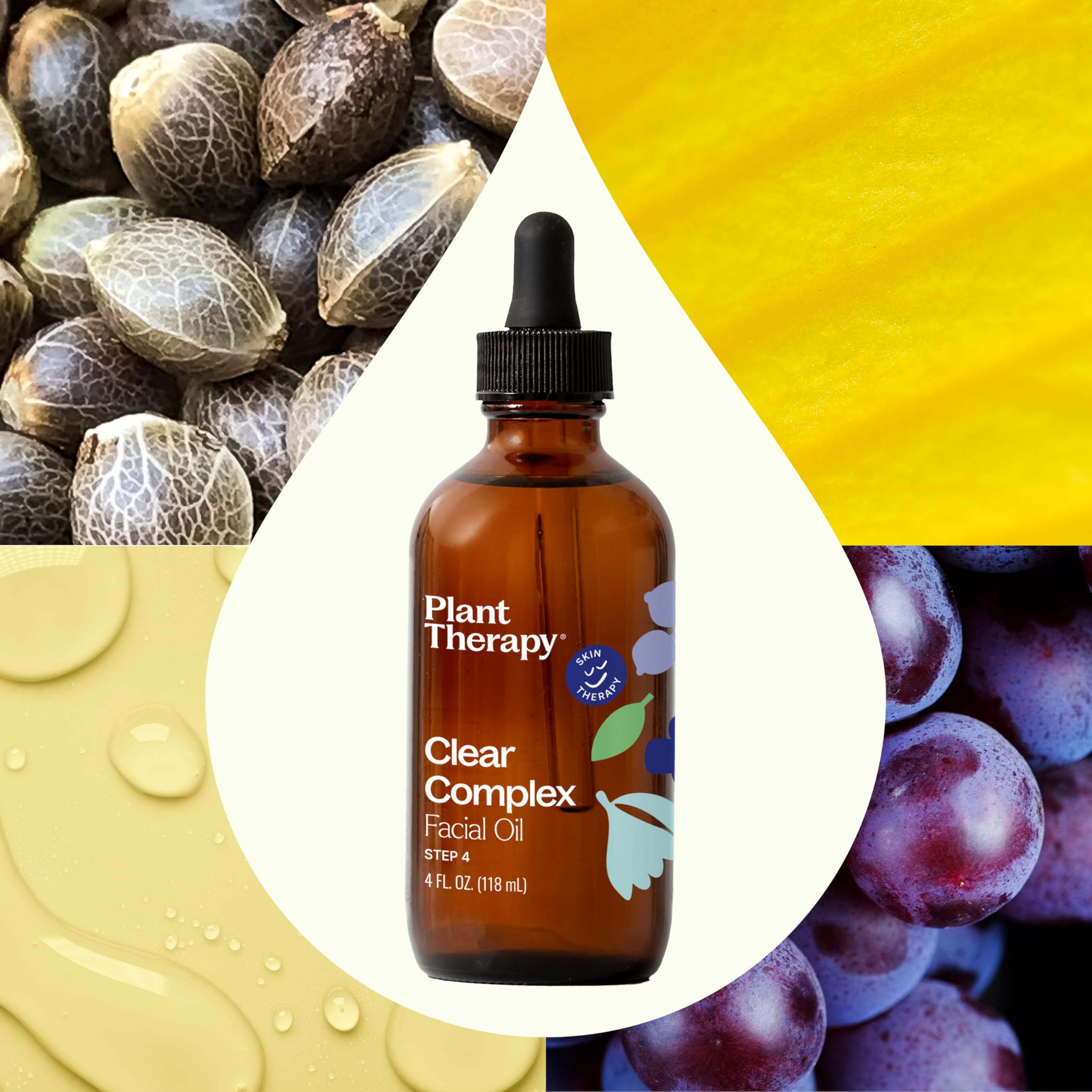 Grapeseed oil visual, one ingredient in the Clear Complex blend.