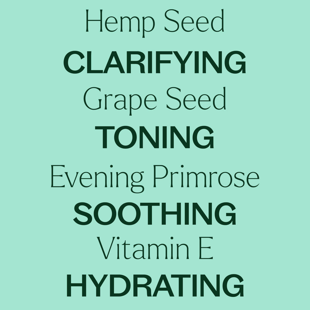 Hemp seed oil visual representing light texture for skin use.