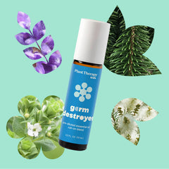 Plant Therapy KidSafe Germ Destroyer roll-on feet application for easy, on-the-go use.