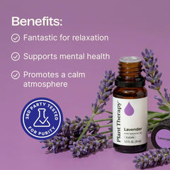 Plant Therapy Lavender Oil in a diffuser creating a peaceful evening.