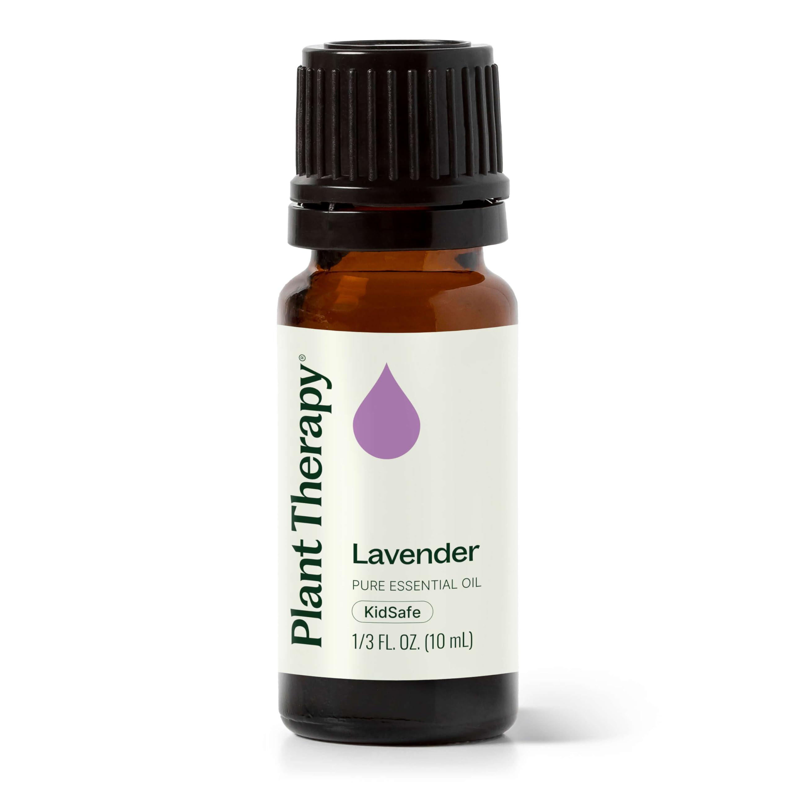 Close-up of Plant Therapy Lavender Oil bottle and label.