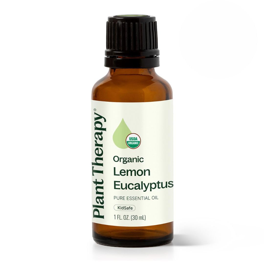 Plant Therapy Lemon Eucalyptus essential oil bottle for diffusing in rooms