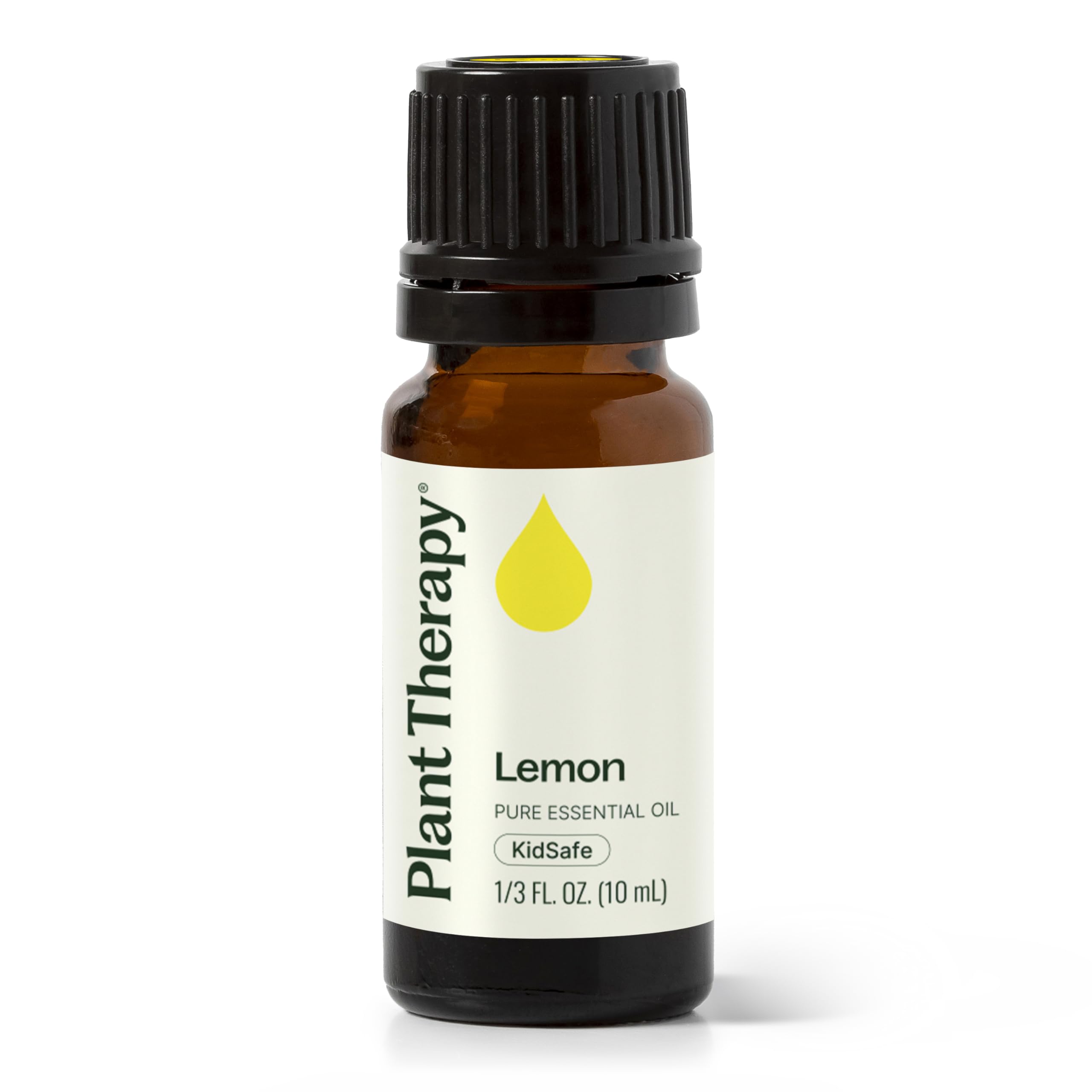 Plant Therapy Lemon Essential Oil bottle for diffusion and skin use.