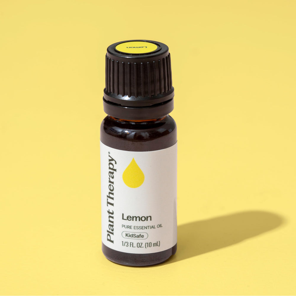 Plant Therapy Lemon Oil providing citrus fragrance to refresh rooms.