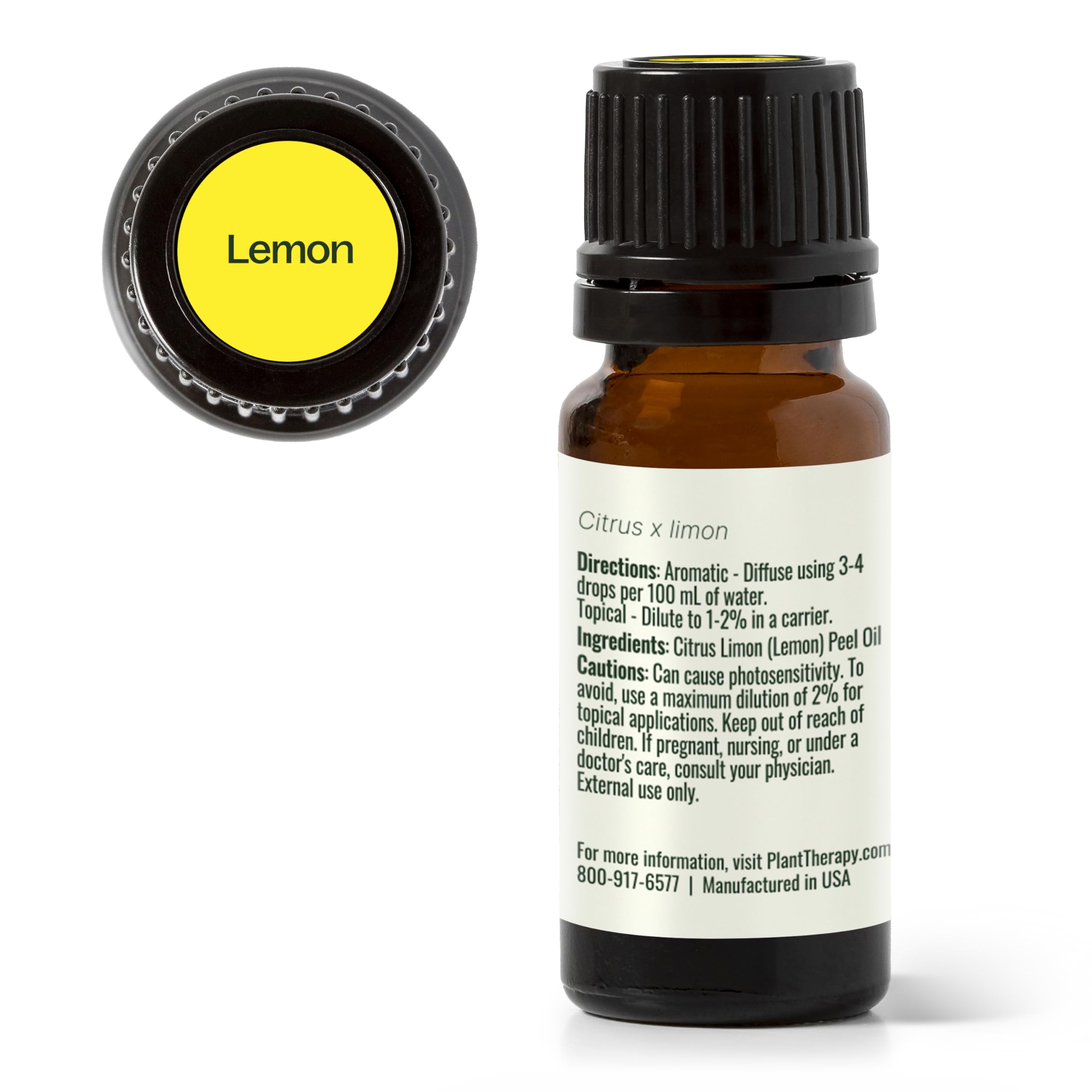Plant Therapy Lemon Oil bottle packaging designed for everyday use.