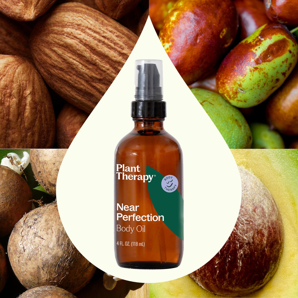 Plant Therapy Near Perfection carrier oil on the face as a lightweight moisturizer