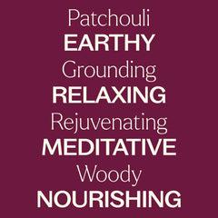 Label close-up on Plant Therapy Patchouli oil bottle, highlighting pure essential oil.