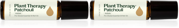 Plant Therapy Patchouli roll-on closeup for easy on-the-go application.