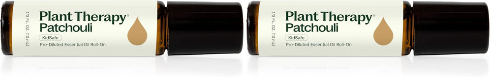 Plant Therapy Patchouli roll-on closeup for easy on-the-go application.